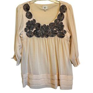 Womens Ivory Blouse by ECI New York - Size 12